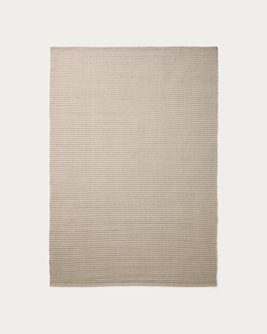 Ardelia ecru synthetic fibre rug 160 x 230cm