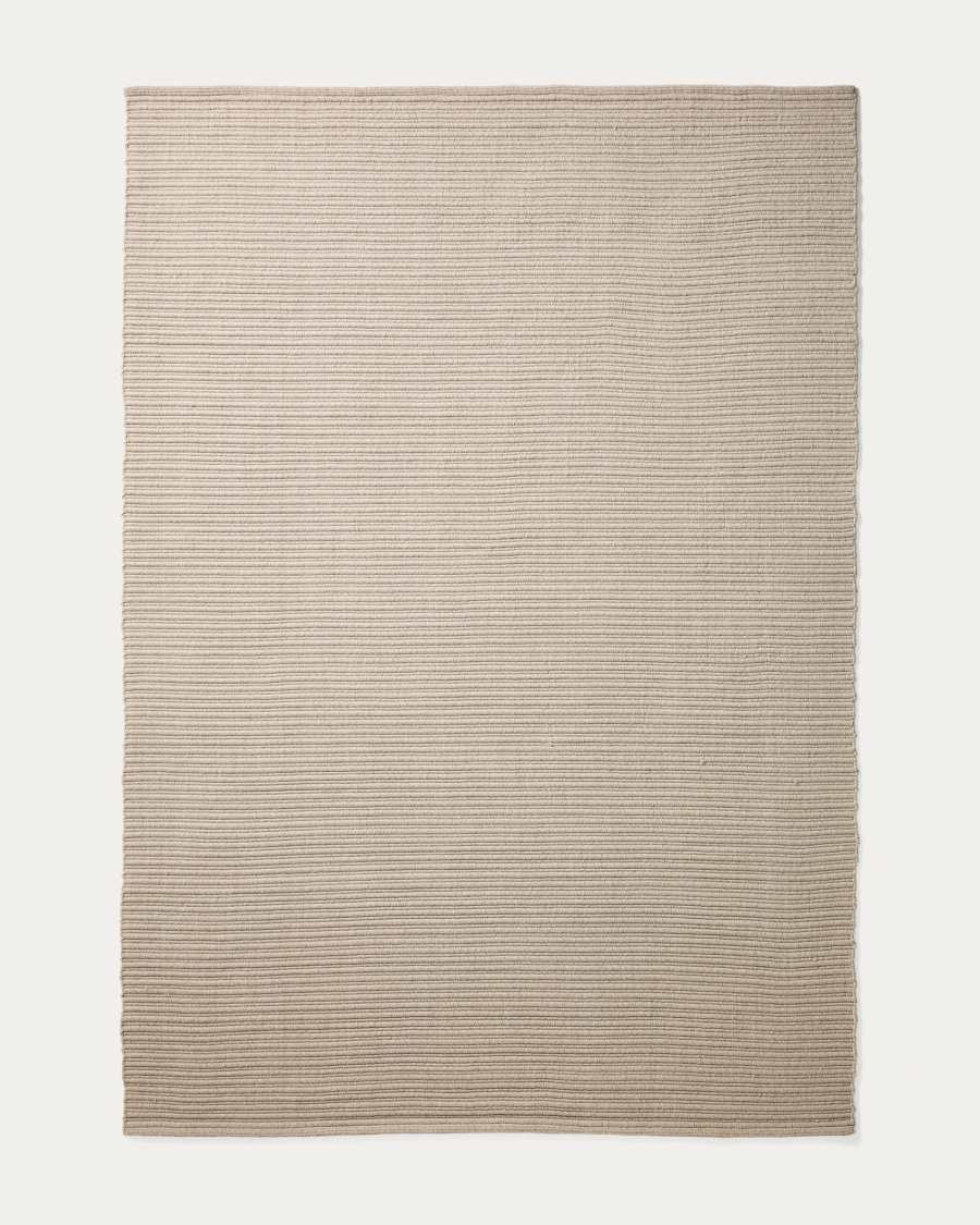 Ardelia ecru synthetic fibre rug 200 x 300cm