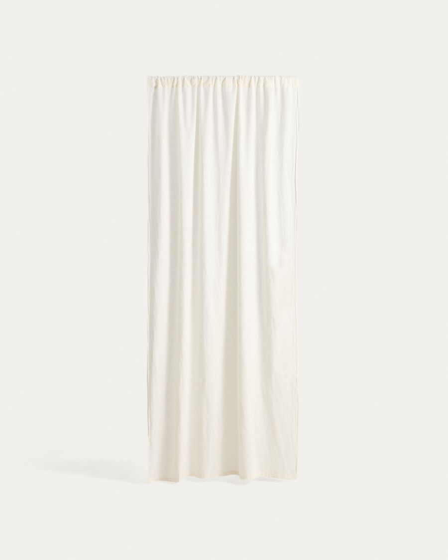 Nolira ecru linen blend curtain 140 x 270 cm
