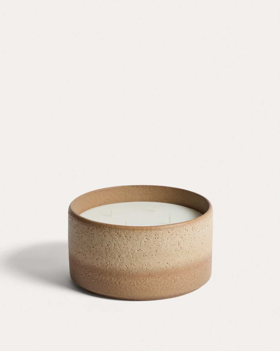 Orial brown ceramic candle Ø18,5 cm