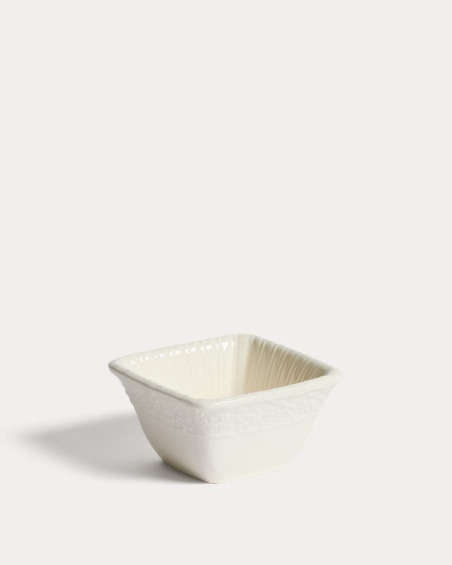 Varla small beige ceramic bowl