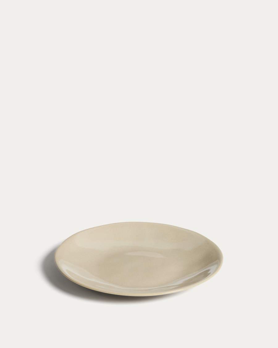 Aderno ivory ceramic dessert plate