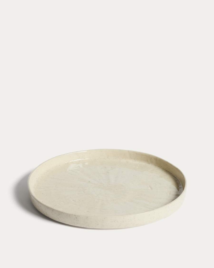 Daner ecru ceramic plate