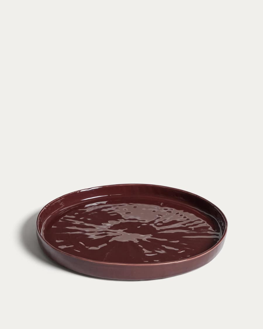 Daner burgundy ceramic plate