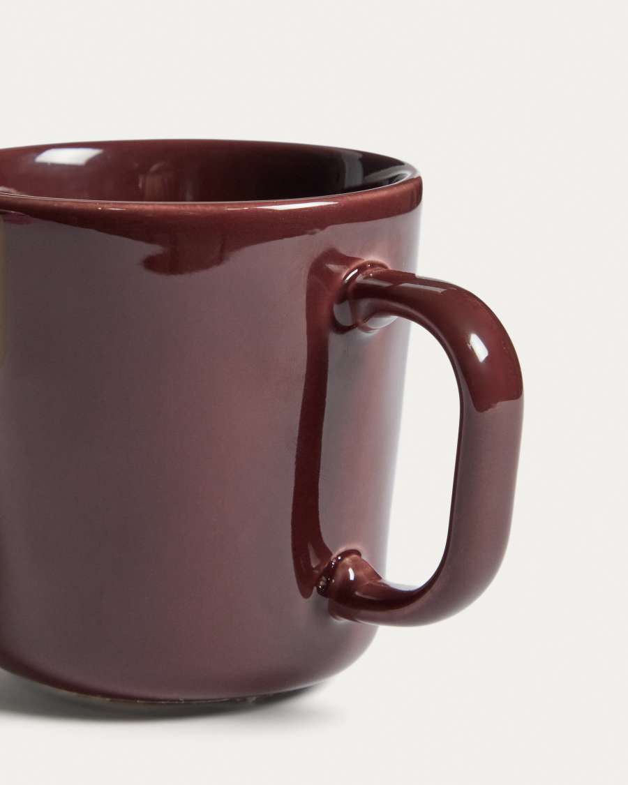 Daner burgundy ceramic mug