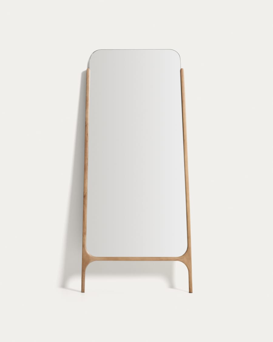 Aremi natural-coloured solid mango wood floor mirror 99 x 197 cm FSC 100%