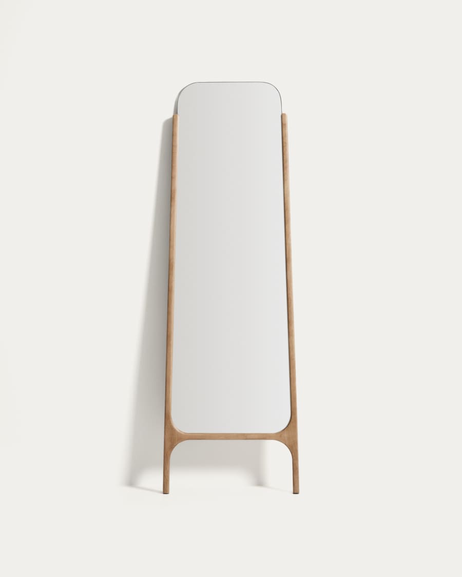 Aremi natural-coloured solid mango wood floor mirror 59 x 198 cm, FSC 100%