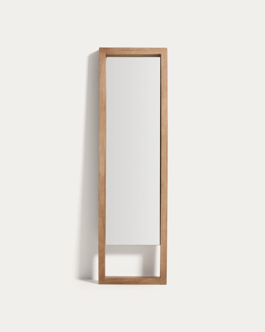 Vatro natural-coloured solid mango wood floor mirror 52 x 181 cm, FSC 100%