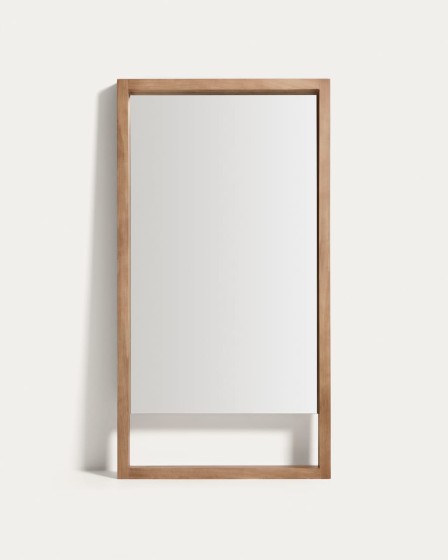 Vatro natural-coloured solid mango wood floor mirror 96 x 181 cm, FSC 100%