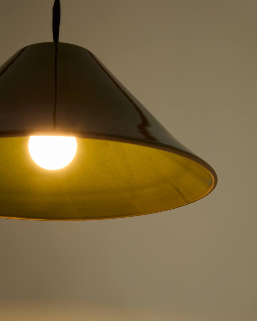 Ceren green ceramic ceiling lamp 29 cm