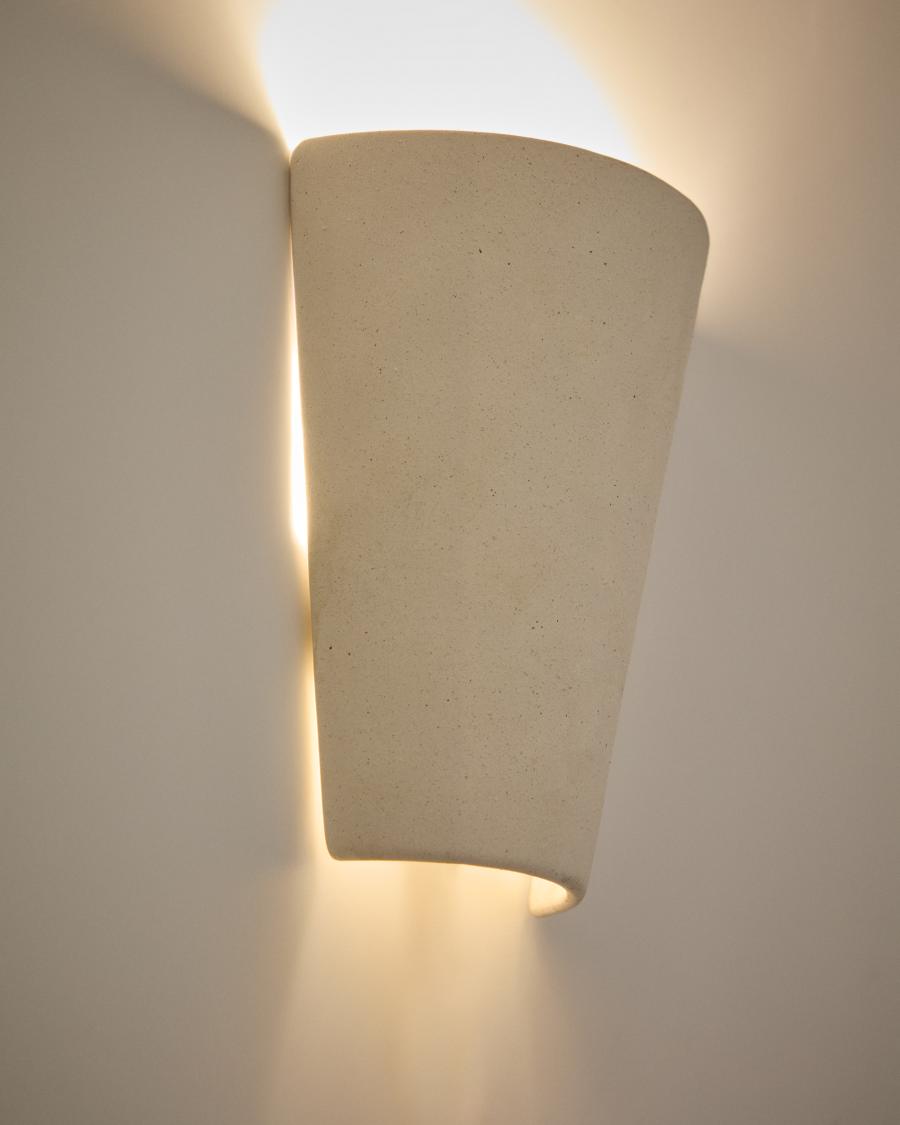 Ceren white ceramic wall lamp 13 cm