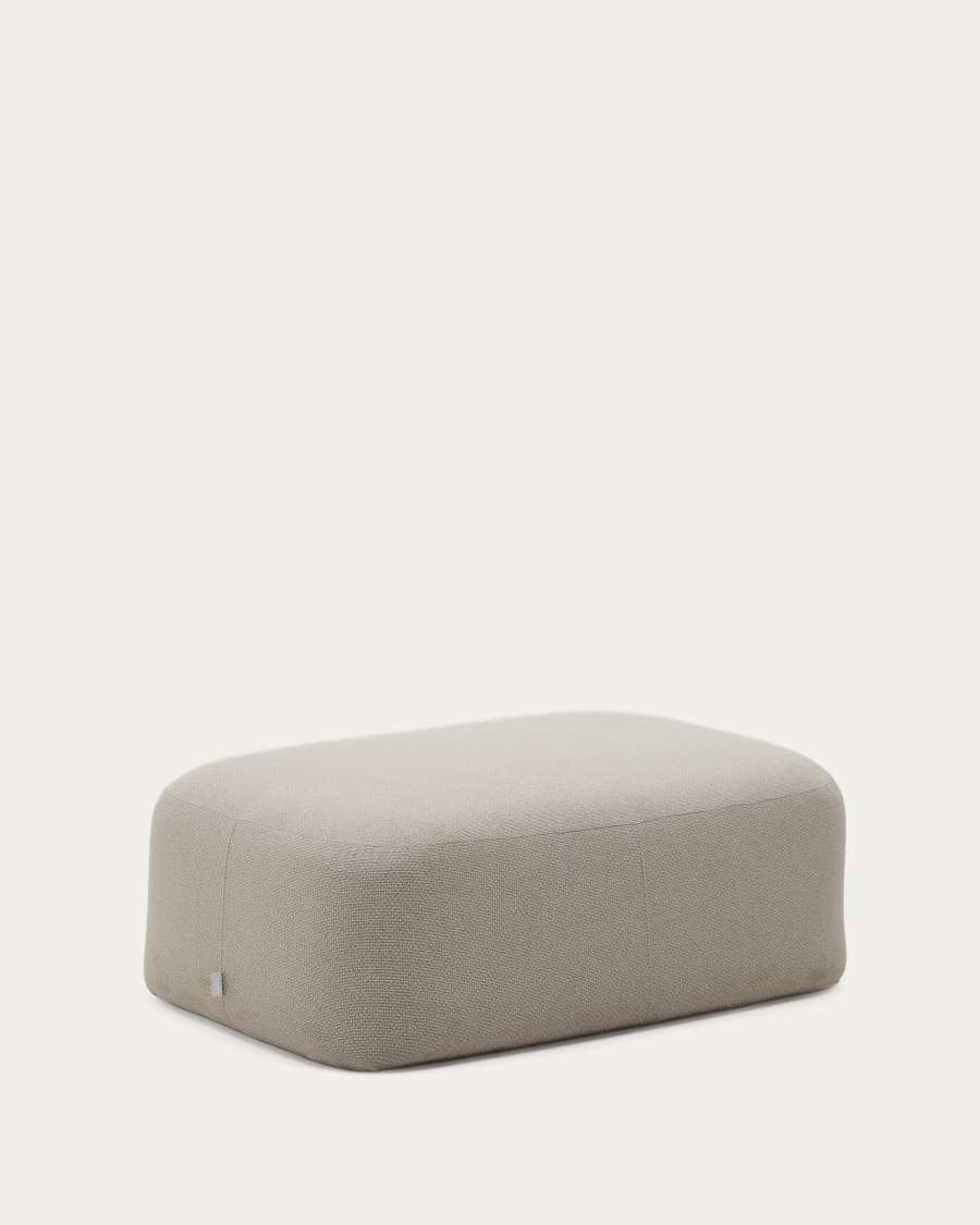 Martina fire-retardant stone-coloured chenille footrest 123 x 85 cm