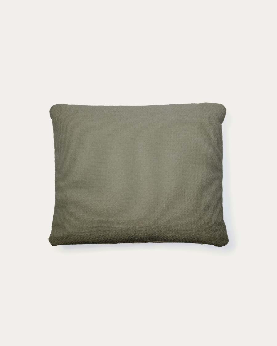 Martina fire-retardant green chenille cushion 60 x 52 cm