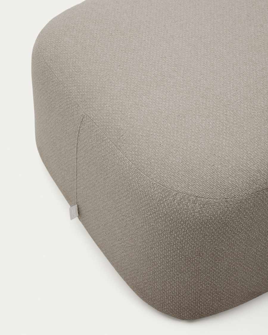Martina fire-retardant stone-coloured chenille footrest 123 x 85 cm