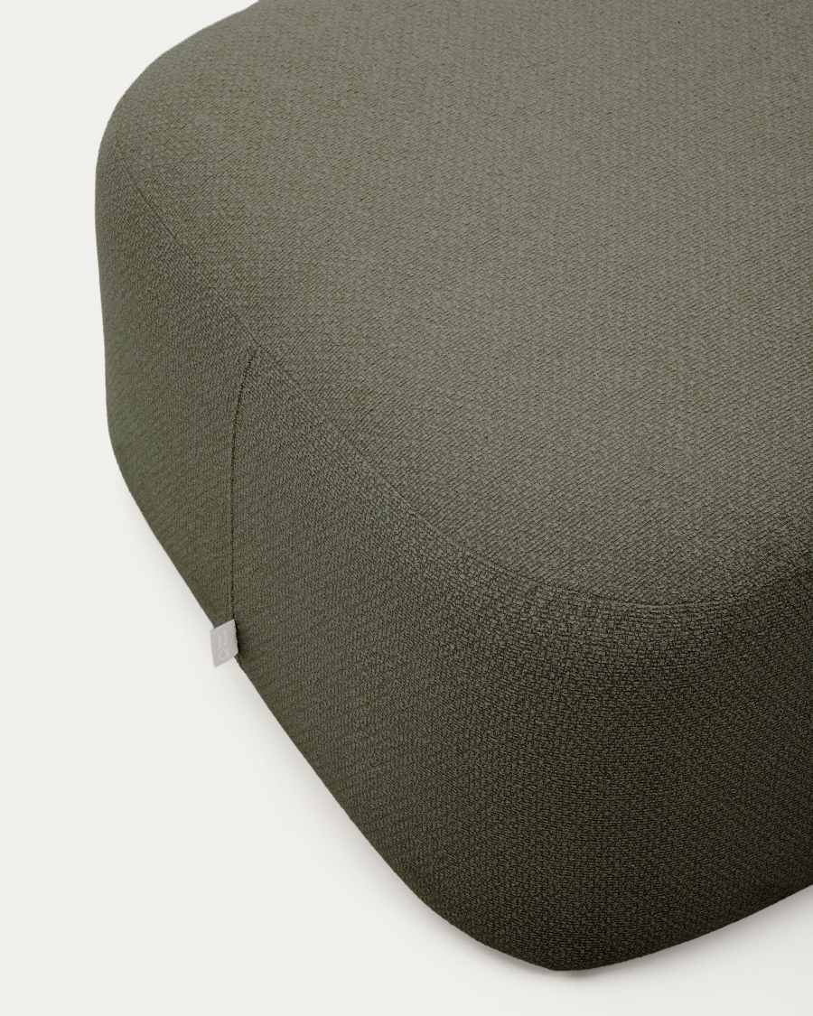 Martina fire-retardant green chenille footrest 123 x 85 cm