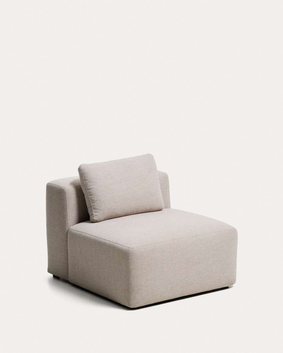 Blok beige chenille armchair 90cm FSC Mix Credit