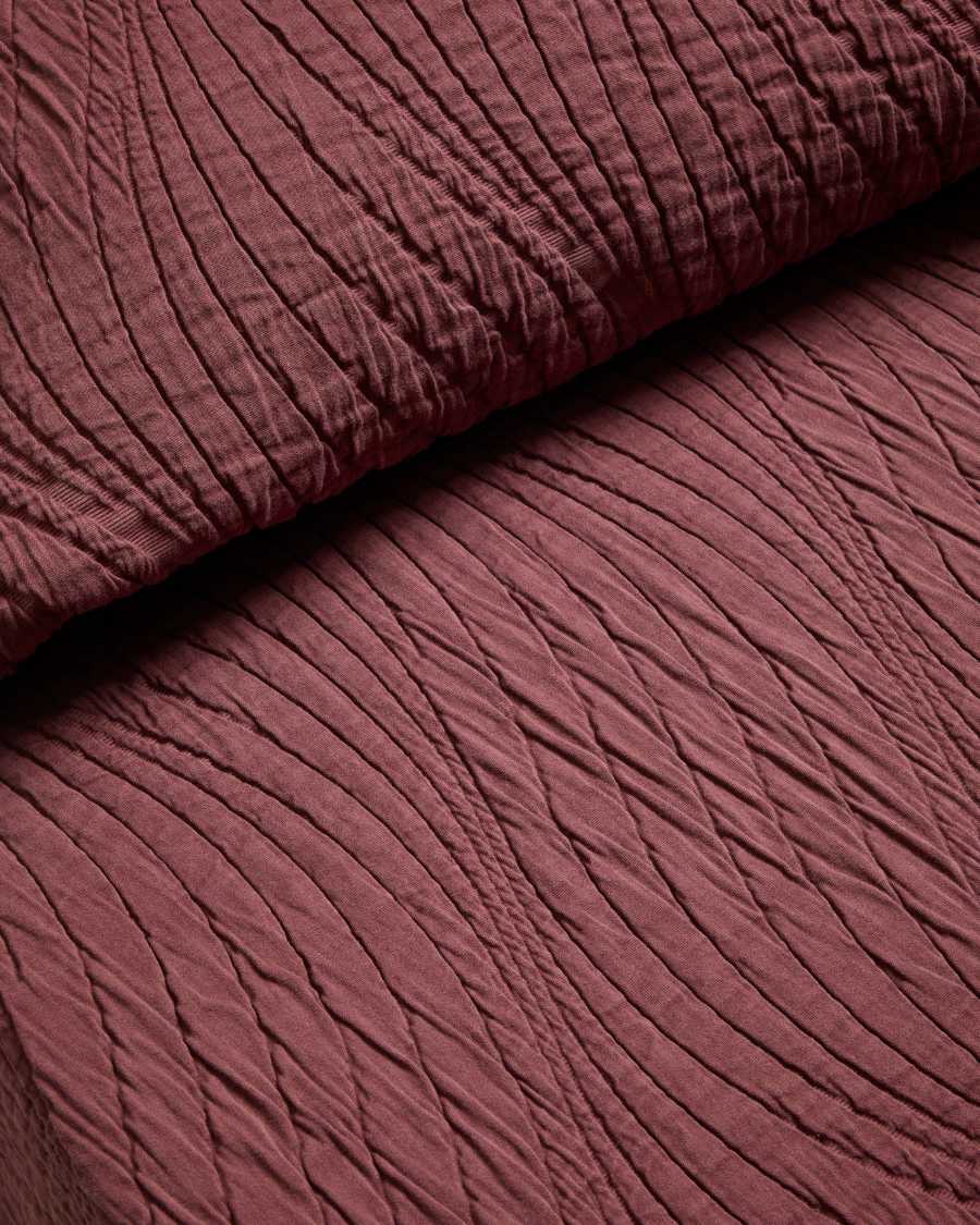 Sarula 100%-cotton maroon jacquard bedspread for 90/135 cm bed