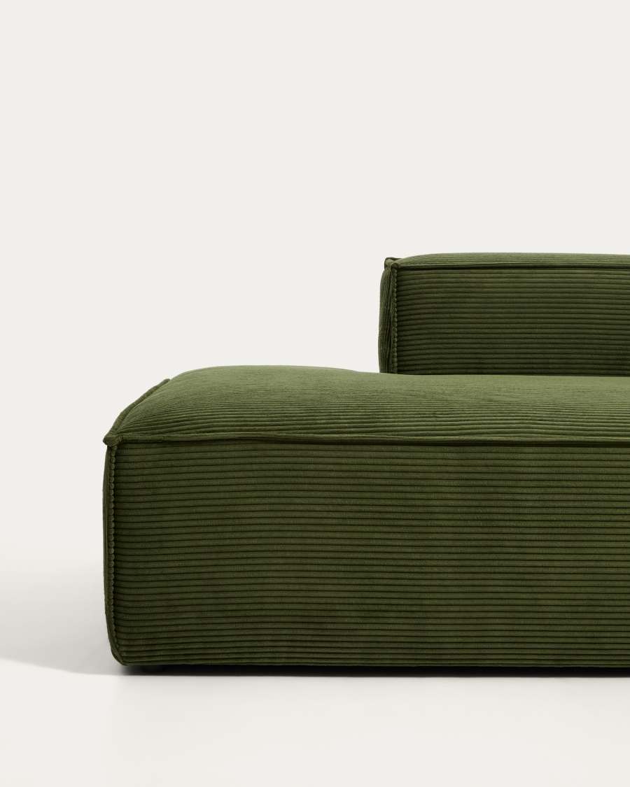Blok 3-seater sofa in green thick corduroy 290cm FSC Mix Credit