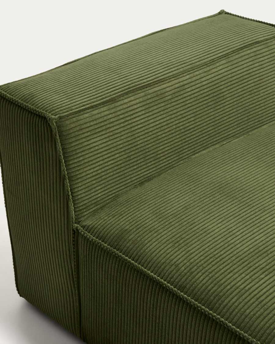 Blok green thick corduroy armchair 90cm FSC Mix Credit
