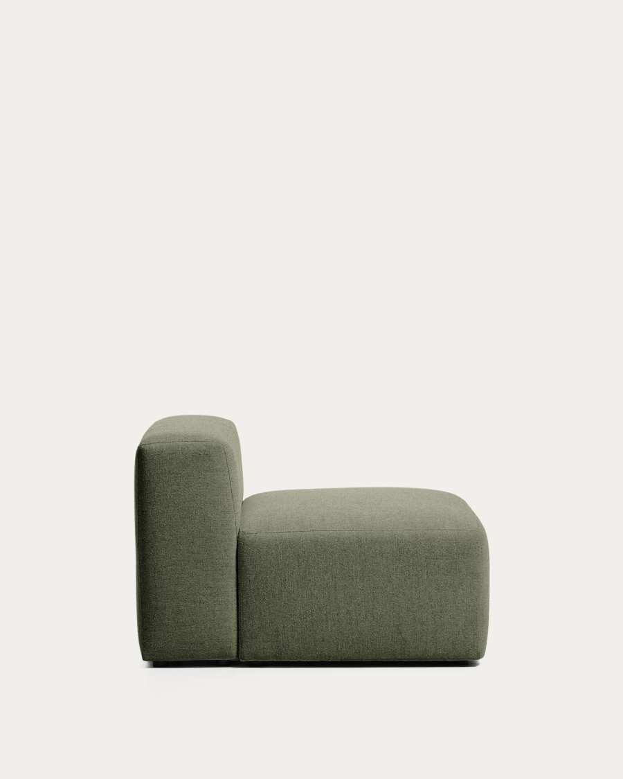 Blok moss green chenille armchair 90cm FSC Mix Credit