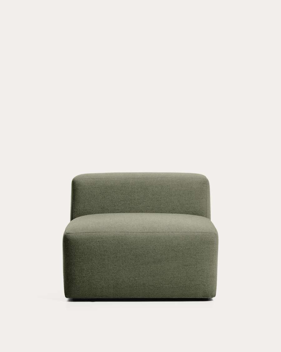 Blok moss green chenille armchair 90cm FSC Mix Credit