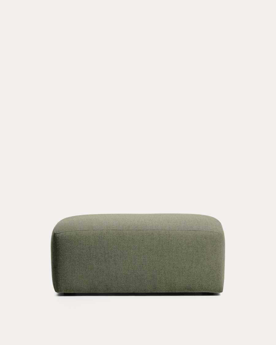 Blok green chenille end pouffe 60x104cm FSC Mix Credit