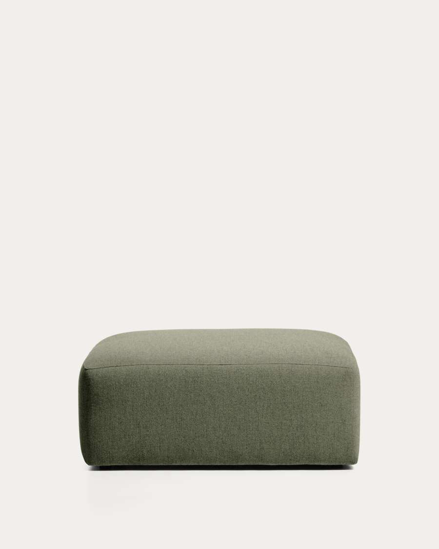 Blok green chenille end pouffe 90x104cm FSC Mix Credit