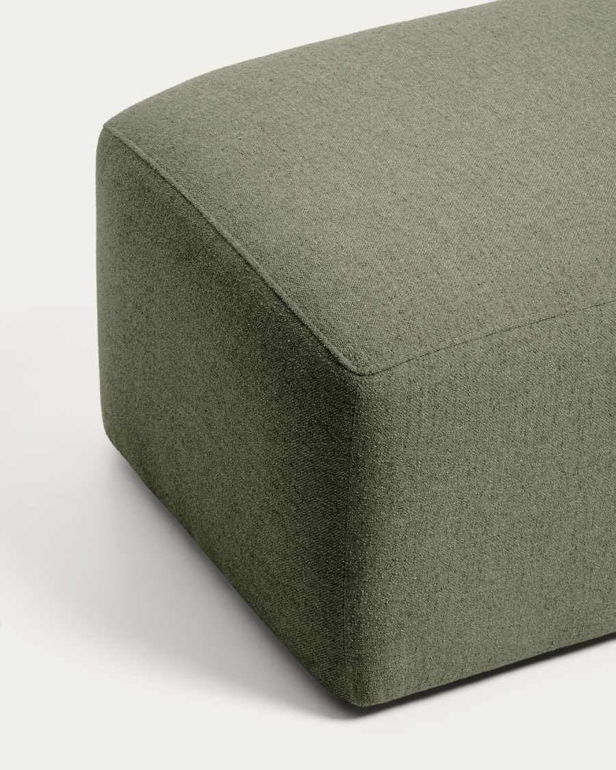 Blok green chenille end pouffe 60x104cm FSC Mix Credit