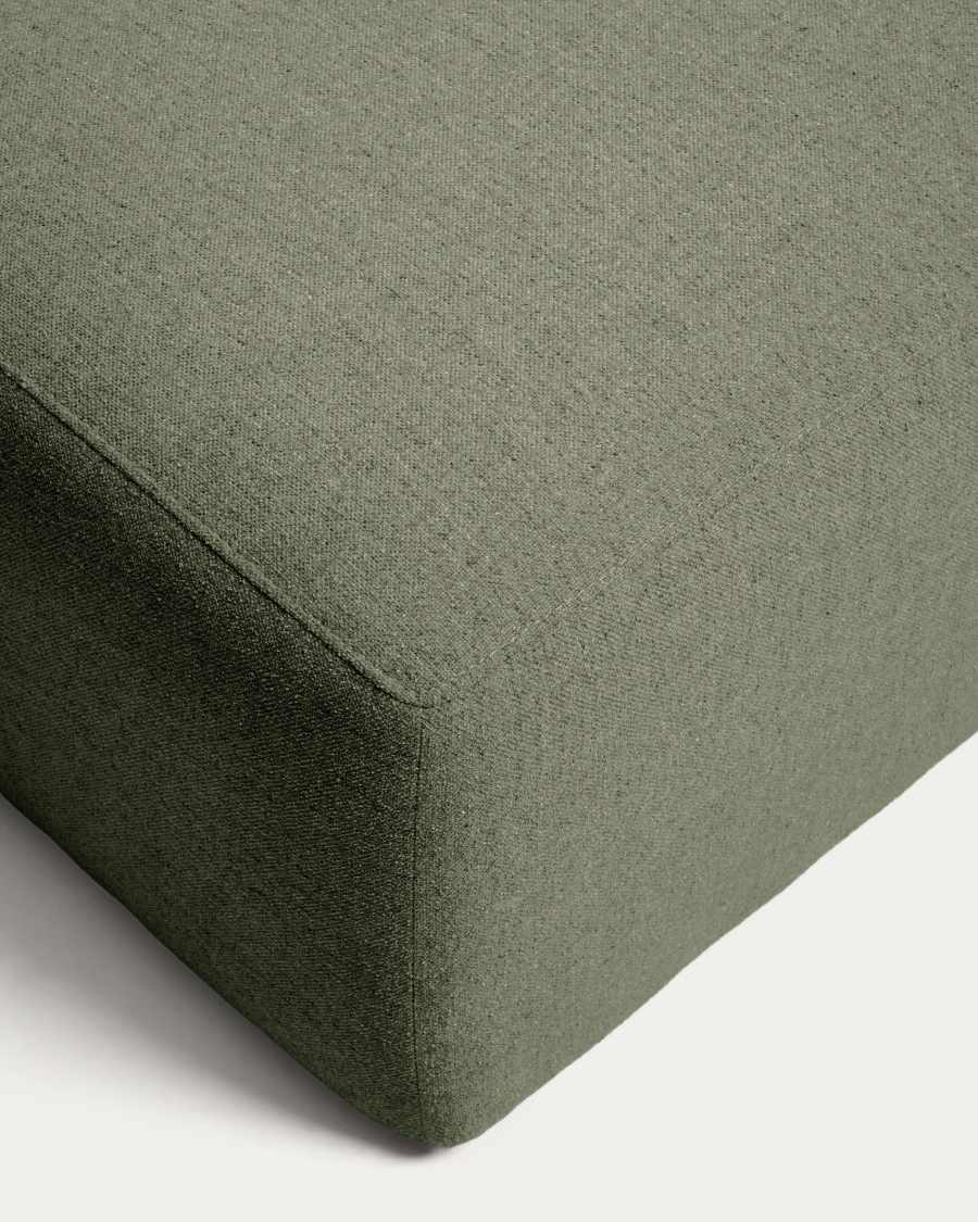 Blok green chenille end pouffe 90x104cm FSC Mix Credit