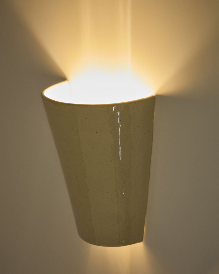 Ceren beige ceramic wall lamp 13 cm