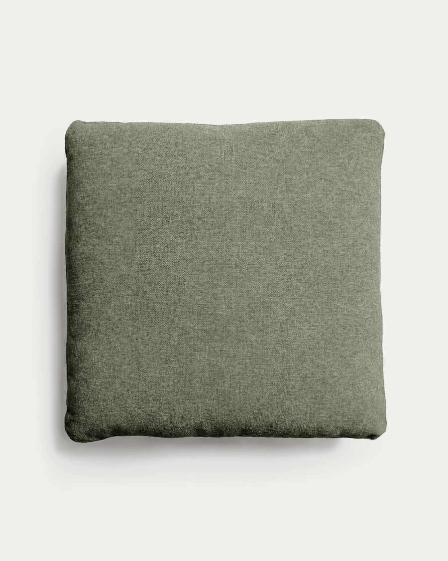 Blok moss green chenille cushion 60 x 60cm
