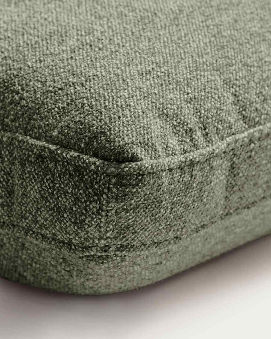 Blok moss green chenille cushion 50 x 60cm