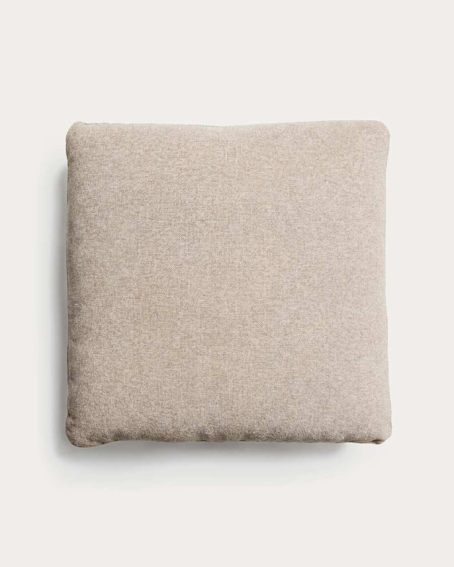 Blok beige chenille cushion 60 x 60cm