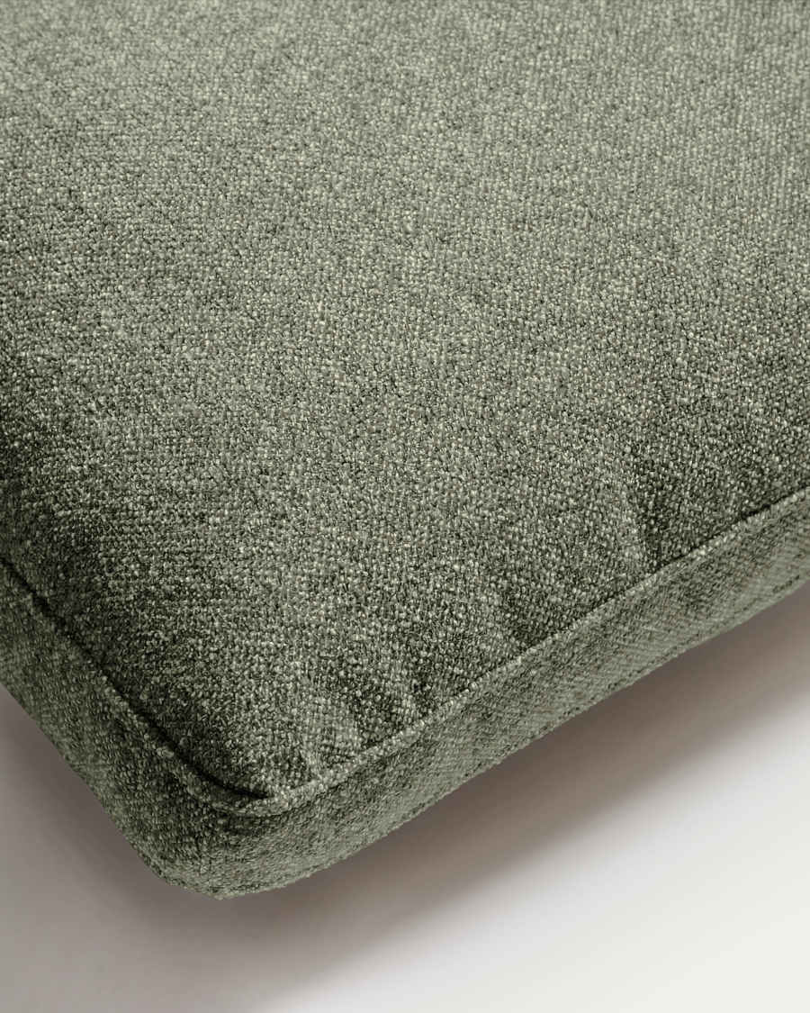 Blok moss green chenille cushion 60 x 60cm