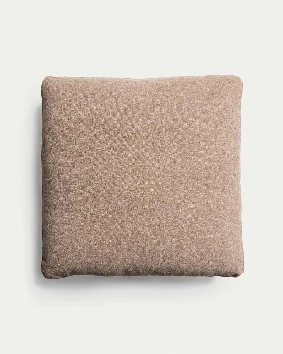 Blok brown chenille cushion 60 x 60cm