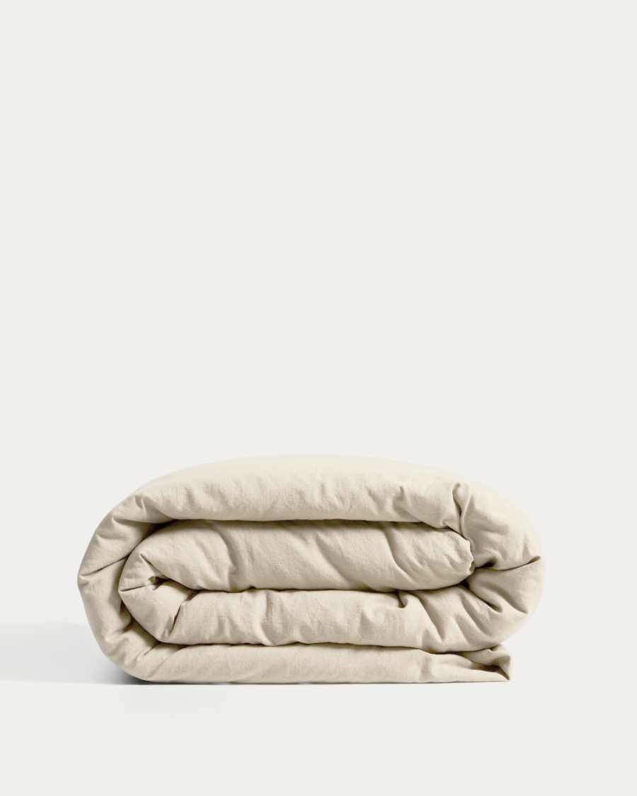 Simmel ecru linen blend duvet cover for 90 cm bed