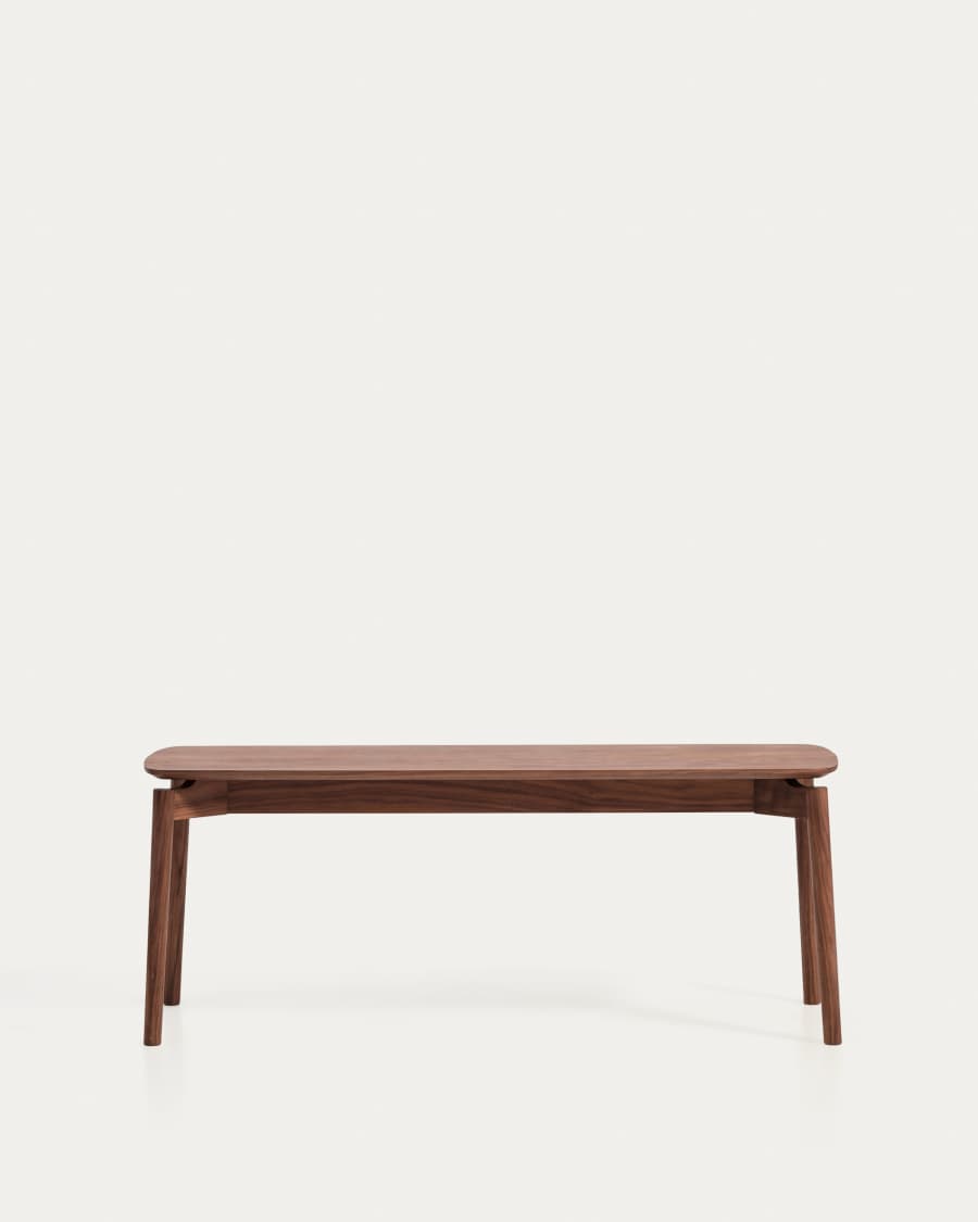 Evera bench in oak veneer with walnut finish 122cm