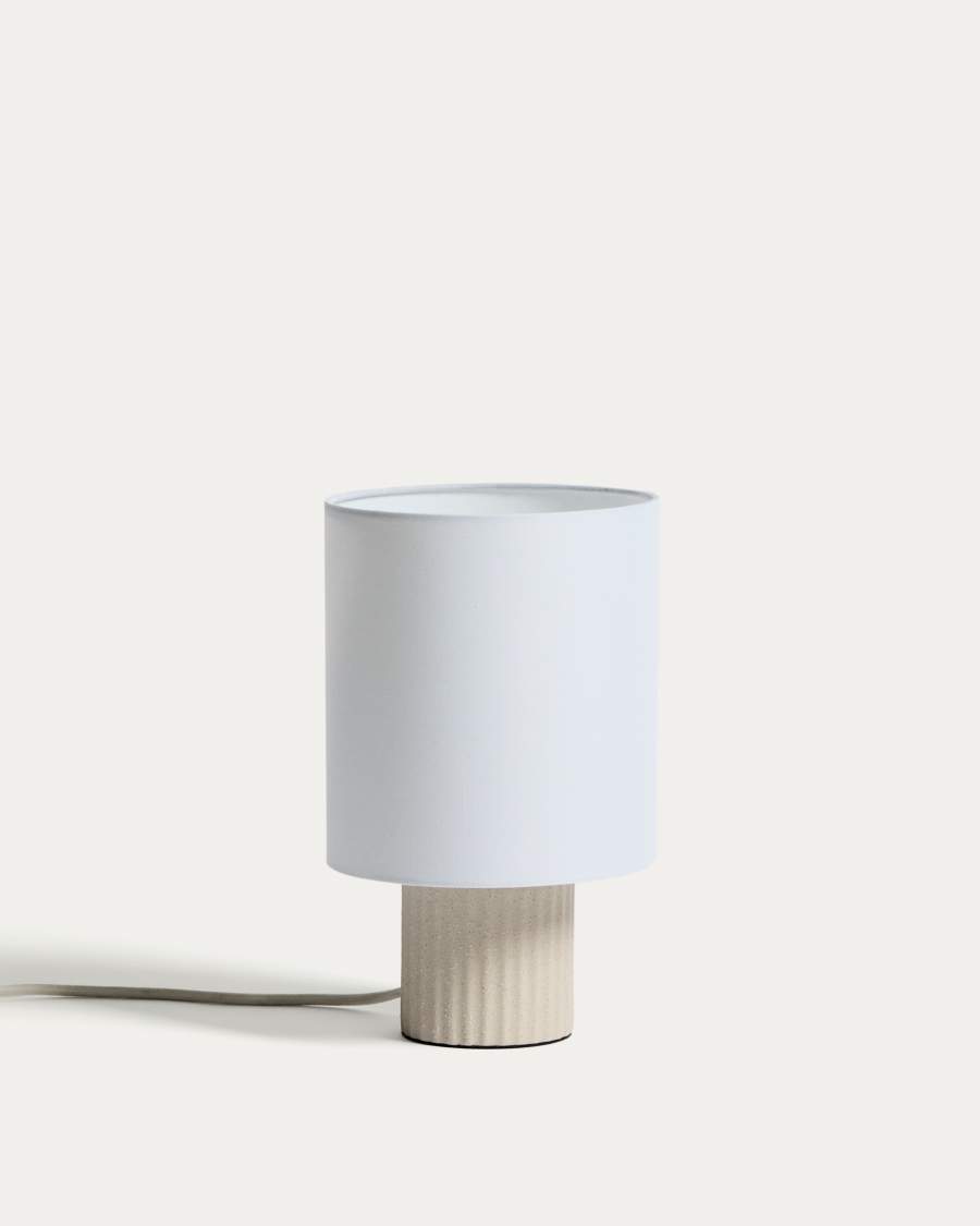 Eshe ceramic table lamp with beige finish