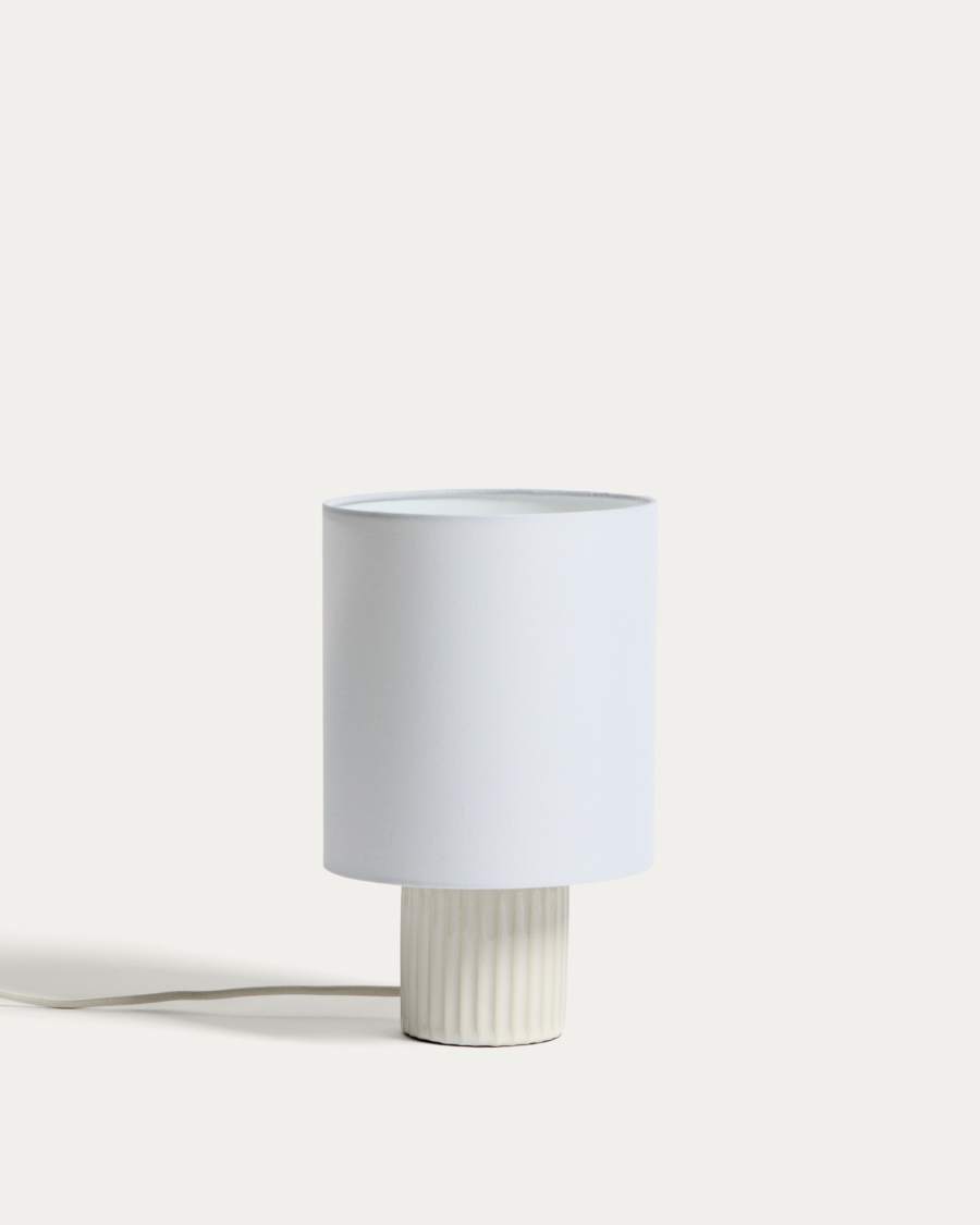 Eshe ceramic table lamp with white finish