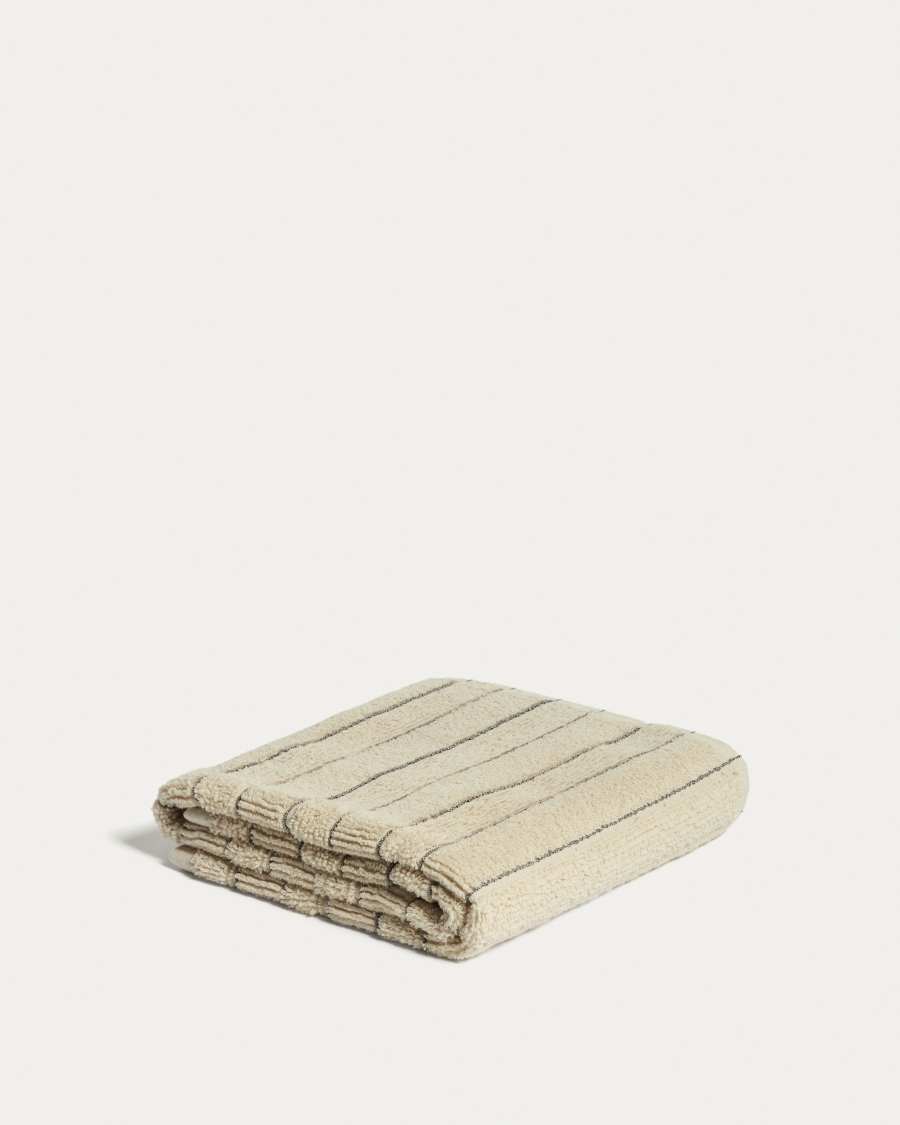 Sedy 100%-cotton jacquard beige hand towel 50 x 90 cm