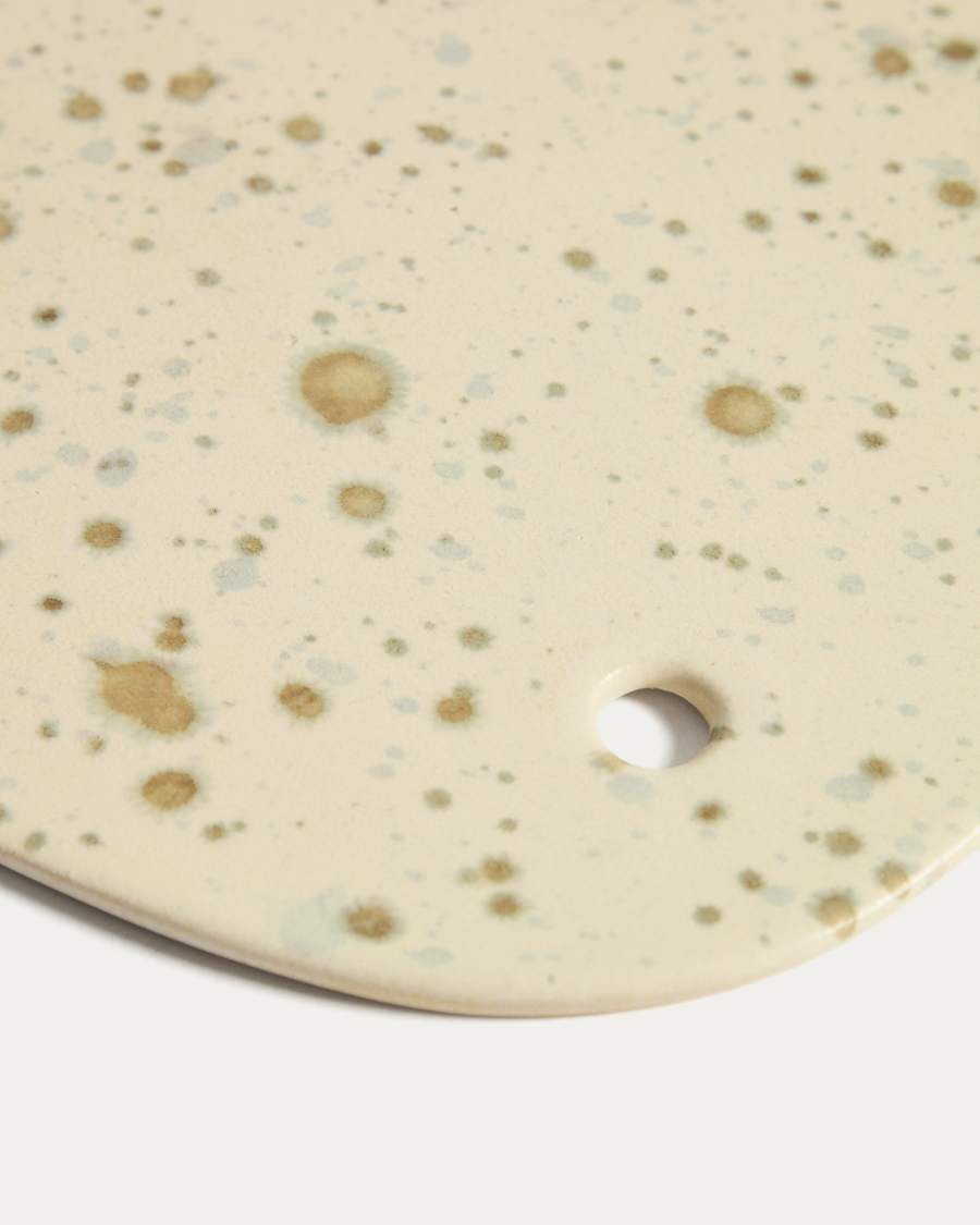 Convia white and brown ceramic serving board 26 x 36.5 cm