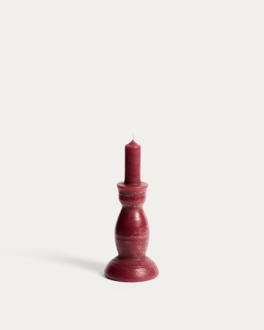 Maroon Ferel candle 24 cm