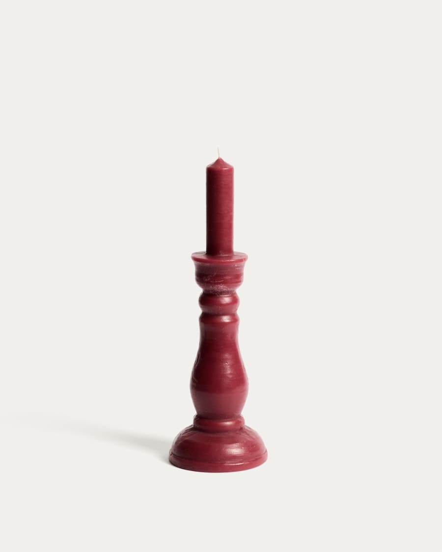 Maroon Ferel candle 35 cm