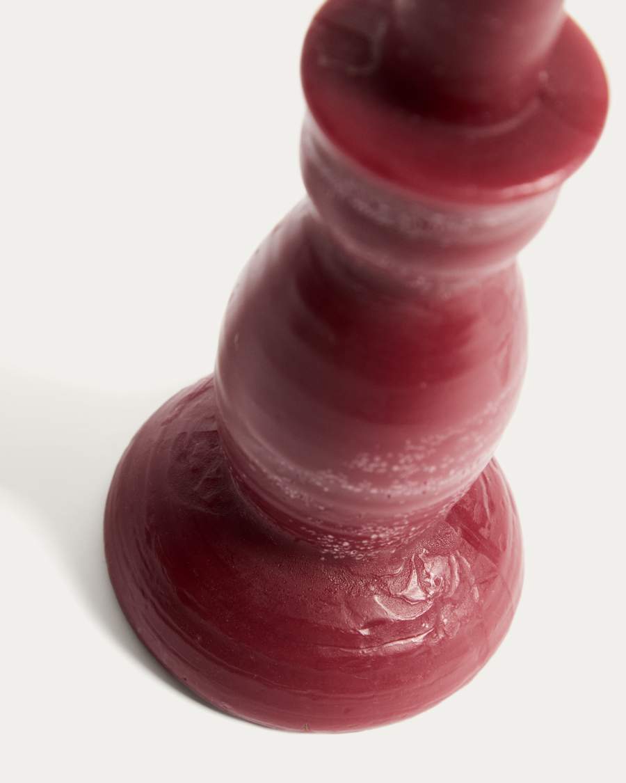 Maroon Ferel candle 24 cm