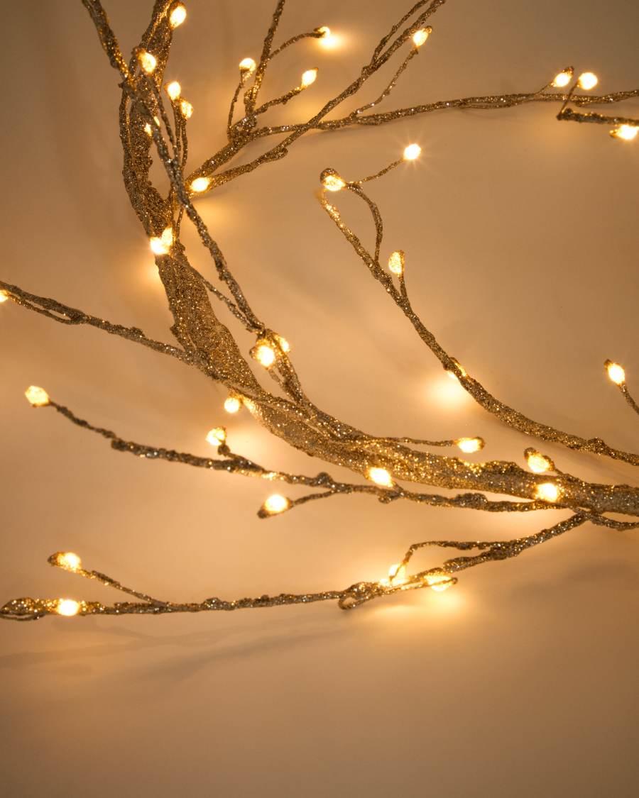 LED-Lichtergirlande Java in Gold, 180 cm