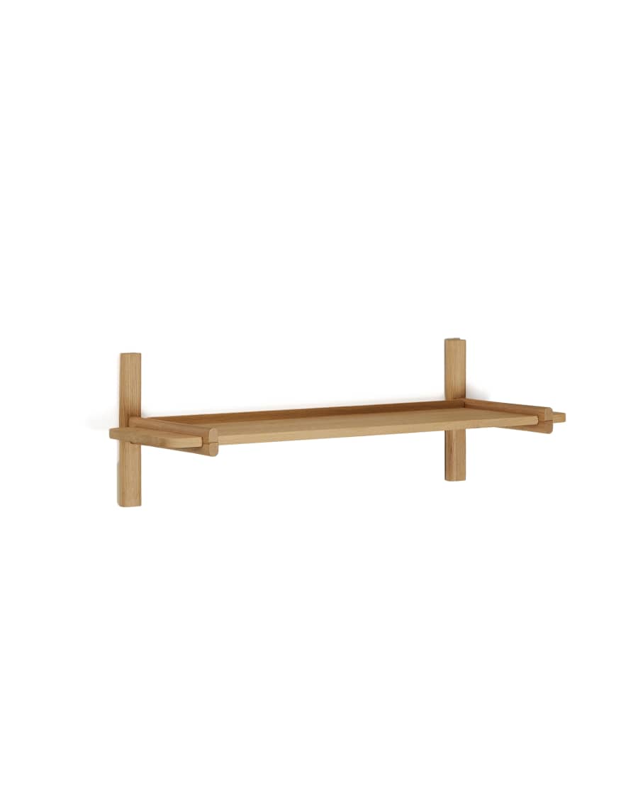 Sitra modular shelf, 1 solid oak wood shelf in a natural finish, 110 cm, FSC Mix Credit