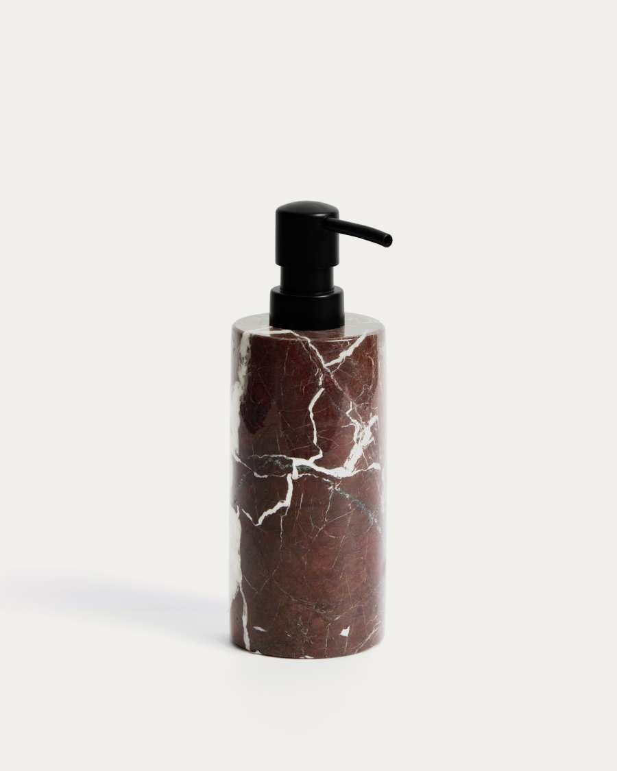 Leran burgundy marble soap dispenser
