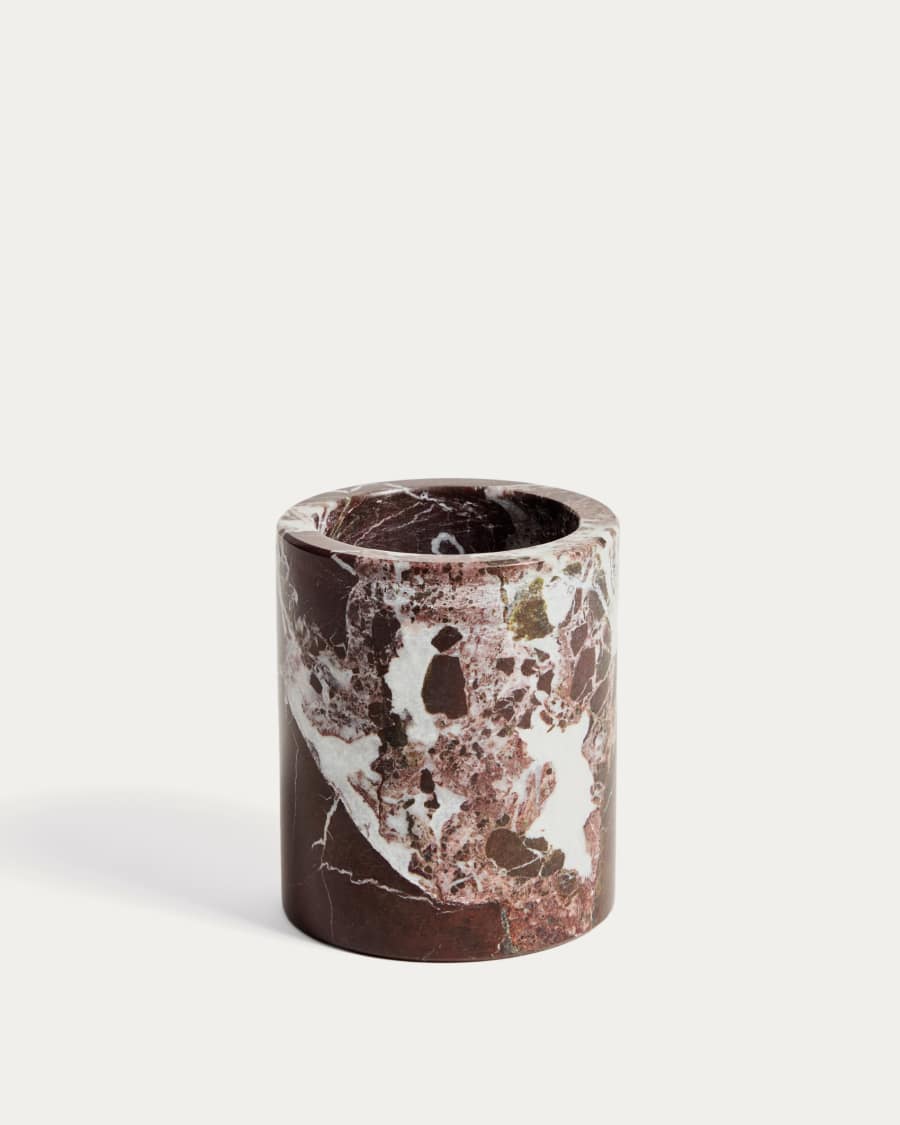 Leran burgundy marble toothbrush holder