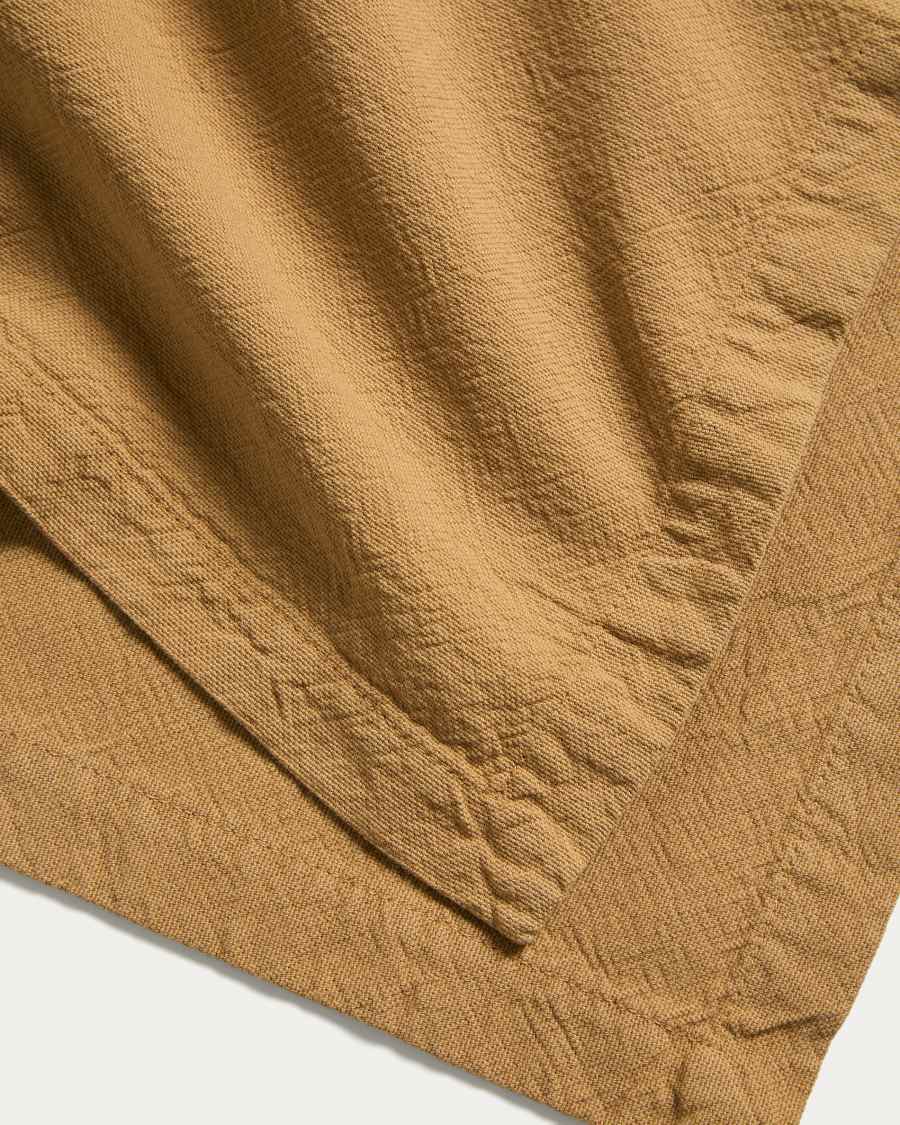 Lerava set of 2 placemats in washed mustard yellow cotton 35 x 50cm