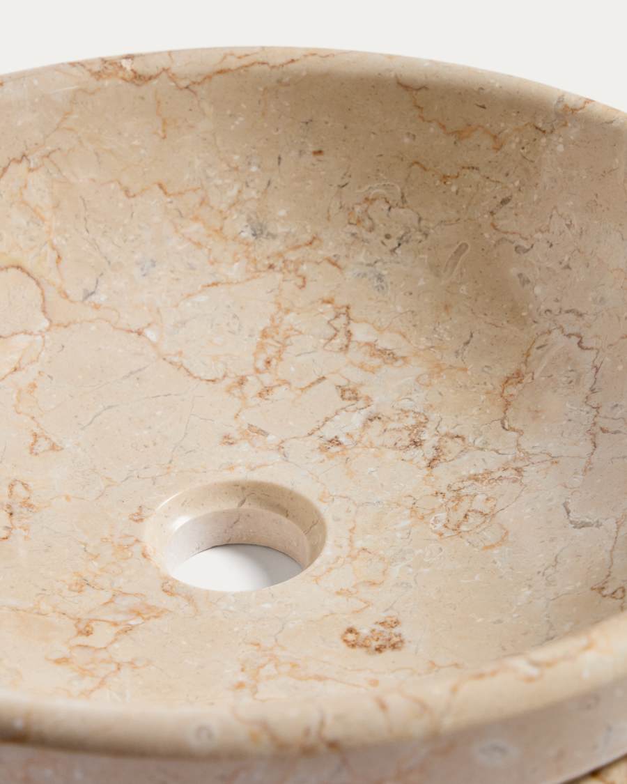 Dalven beige marble countertop washbasin Ø 35cm
